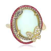 Anello in oro con Opale di Welo AAA