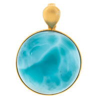 Ciondolo in oro con Larimar