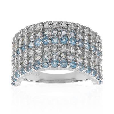 Anello in argento con Topazio Bianco