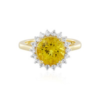 Anello in argento con Apatite Dorata