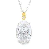 Collana in argento con Quarzo Bianco (Gems en Vogue)