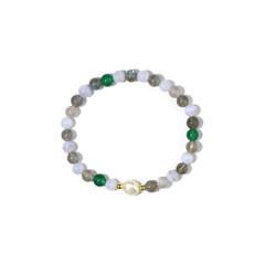 Bracciale con Perla d'Acqua Dolce Bianca (Riya)
