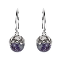 Orecchini in argento con Charoite