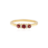 Anello in argento con Spinello Rosso