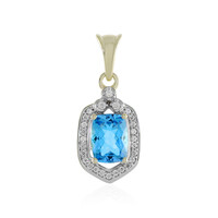 Ciondolo in oro con Topazio Blu Svizzero (Adela Gold)