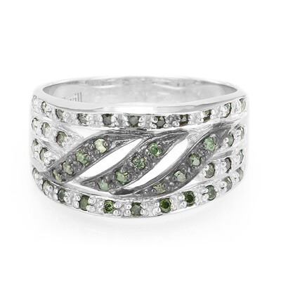 Anello placcato in platino con Diamante Fancy