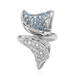 Anello in argento con Topazio Blu Svizzero (TPC)