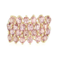 Anello in oro con Zaffiro Padparadscha (non riscaldato)
