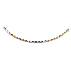Bracciale in argento con Scapolite Cognac