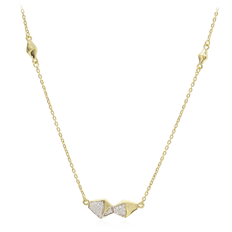 Médaillon Ovale & Collier 5A Zircone Incrusté Argent Sterling Plaqué Rhodium eBa