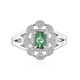 Anello in argento con Tormalina Verde di Benedito