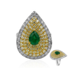 Anello in oro con Smeraldo Zambia AAA (CIRARI)