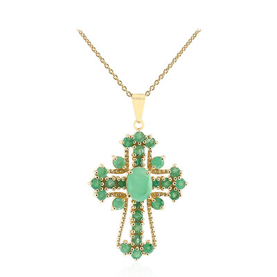 Collana in argento con Smeraldo Brasiliano