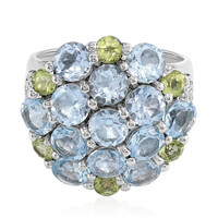 Anello in argento con Topazio Blu Cielo