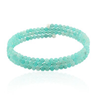 Bracciale in acciaio con Amazzonite (Riya)