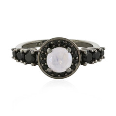 Anello in argento con Pietra di Luna Arcobaleno
