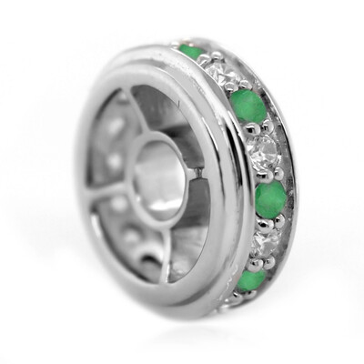 Ciondolo in argento con Smeraldo Socoto (MONOSONO COLLECTION)
