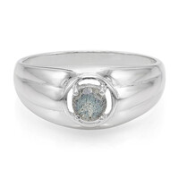 Anello da uomo in argento con Spectrolite