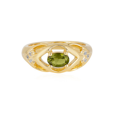 Anello in argento con Moldavite