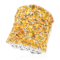Anello in argento con Zaffiro Giallo (Dallas Prince Designs)