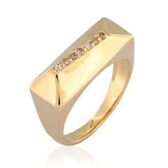 Anello in argento con Diamante Champagne I2 (de Melo)