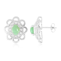 Orecchini in argento con Crisoprasio Imperiale