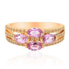 Anello in oro con Zaffiro Rosa