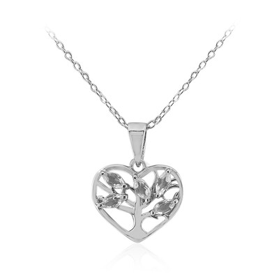 Collana in argento con Topazio Bianco