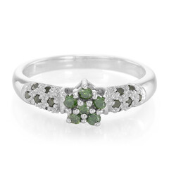 Anello placcato in platino con Diamante Fancy