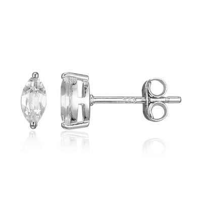 Orecchini in argento con Topazio Bianco