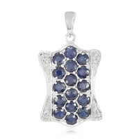 Ciondolo in argento con Zaffiro Blu