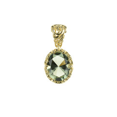 Ciondolo in oro con Ametista Verde