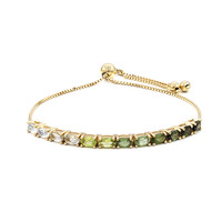 Bracciale in argento con Tormalina Verde