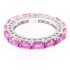 Anello in argento con Zaffiro Rosa del Madagascar