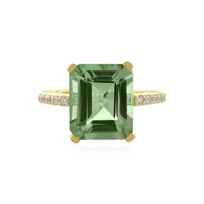 Anello in argento con Ametista Verde