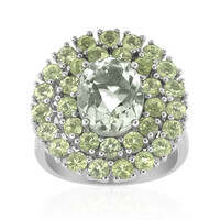 Anello in argento con Ametista Verde
