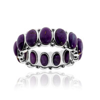 Anello in argento con Turchese Kingman Mohave Porpora
