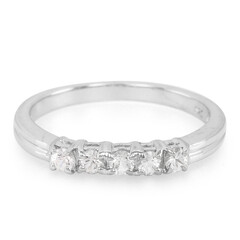 Anello in argento con Zaffiro Bianco