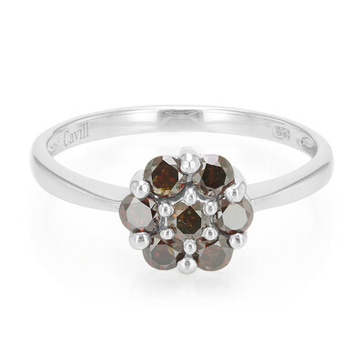 Anello placcato in platino con Diamante Fancy