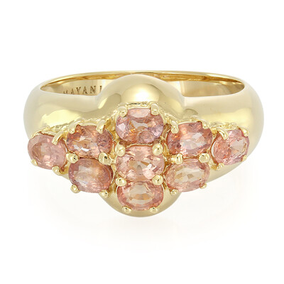 Anello in oro con Zaffiro Padparadscha (non riscaldato) (AMAYANI)