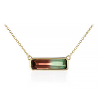 Collana in oro con Tormalina Bicolore