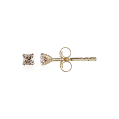 Orecchini in oro con Diamante Cioccolato I1