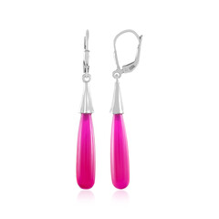 Orecchini in argento con Onice Rosa