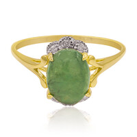 Anello in oro con Giadeite Verde Nobile