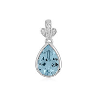 Ciondolo in argento con Topazio Blu Cielo