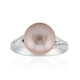 Anello in argento con Perla Ming Porpora (TPC)