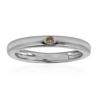 Anello in argento con Diamante Cioccolato I2