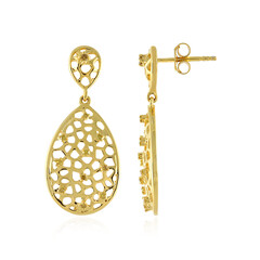 Orecchini in argento con Diamante Giallo I4