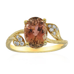 Anello in oro con Tormalina Neon del Congo (Smithsonian)