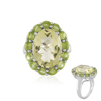 Anello in argento con Quarzo Limone